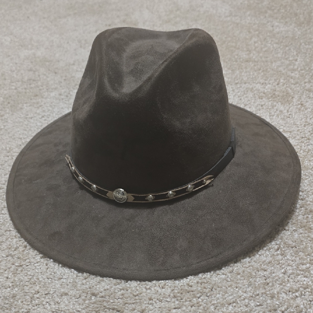 Western Brown Suede Hat For Women